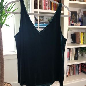 H&M Green Velvet Tank - M